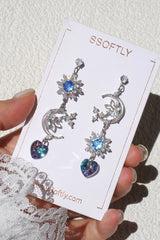 Mystic Heart Drop Earrings