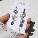 Mystic Heart Drop Earrings