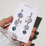 Mystic Heart Drop Earrings