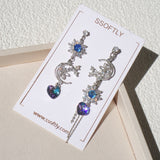 Mystic Heart Drop Earrings