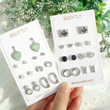 7days Variety Earrings Set [Monday olive]