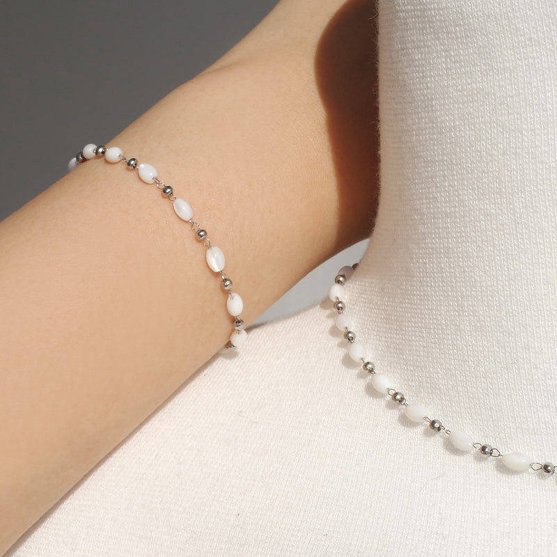 Tattoo The White Pearl Necklace [Waterproof]