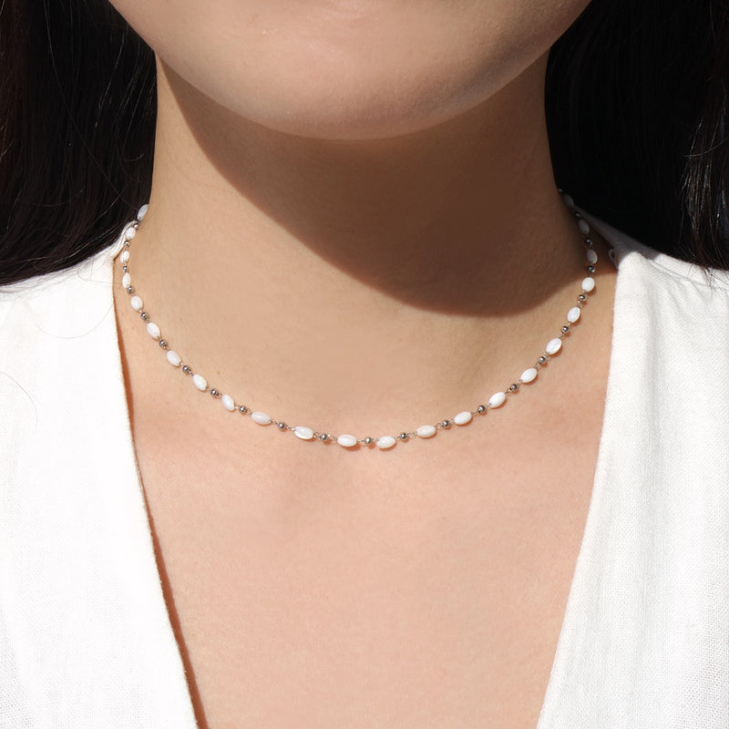 Tattoo The White Pearl Necklace [Waterproof]