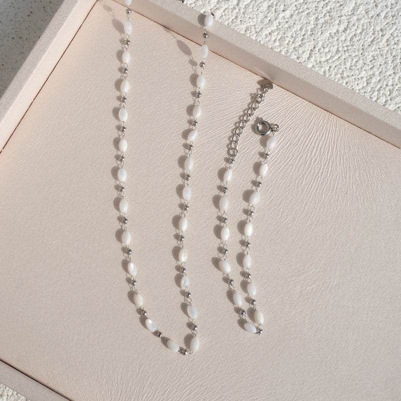 Tattoo The White Pearl Necklace [Waterproof]