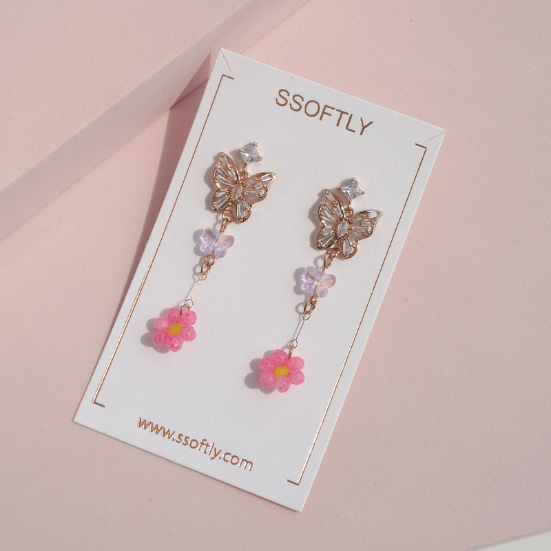 Pink Fantasy Earrings [Barbie Core]