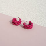 Simple Is Best Pink Sweater Earring [Barbie Core]