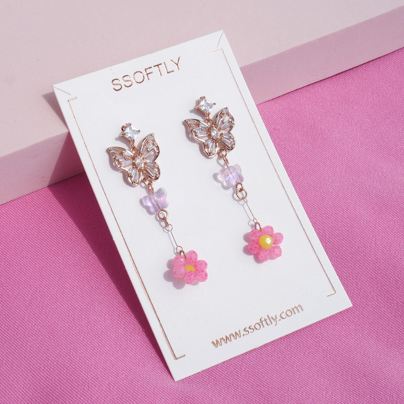 Pink Fantasy Earrings [Barbie Core]