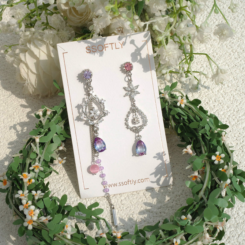 Flower Decoration Earrings [The Blooming]