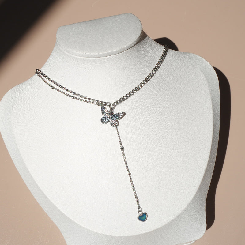 Tattoo Radiant Butterfly Necklace [Waterproof]