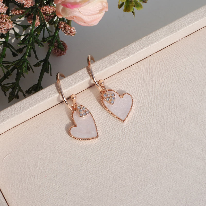 Dress Me Up Heart Earring [Barbie Core]/2nd Restock Ready By 1st week Of Sep