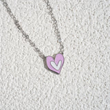 Tattoo Lovely Doodle Heart Necklace [Waterproof]