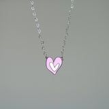 Tattoo Lovely Doodle Heart Necklace [Waterproof]