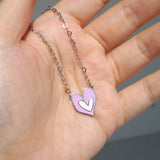 Tattoo Lovely Doodle Heart Necklace [Waterproof]