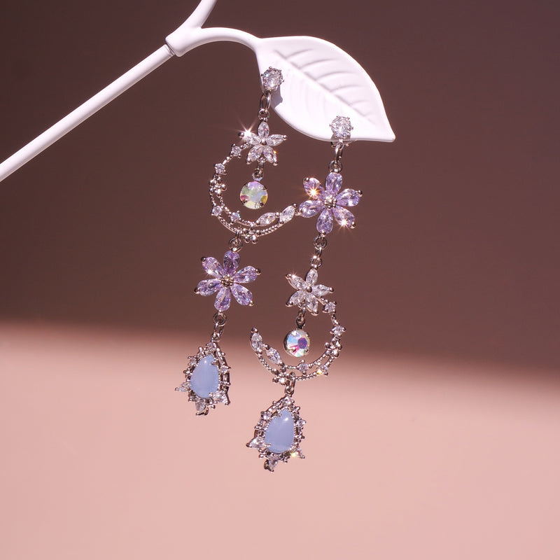 Moonflower Glam Drop Earrings