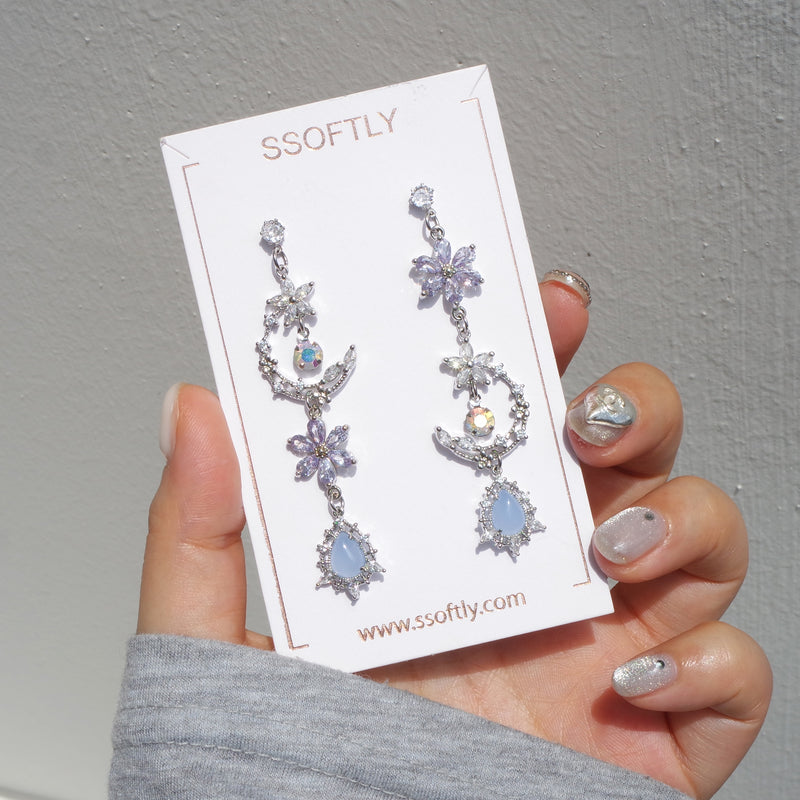 Moonflower Glam Drop Earrings