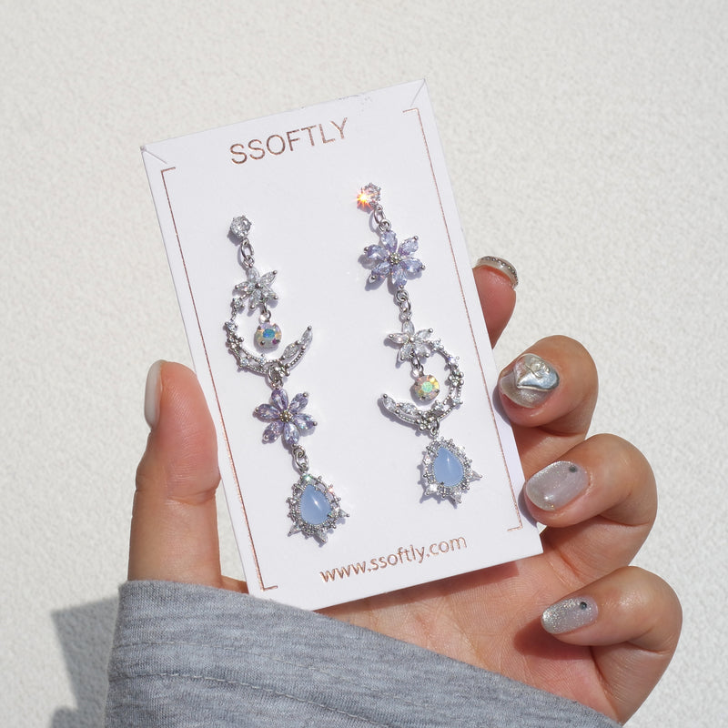 Moonflower Glam Drop Earrings