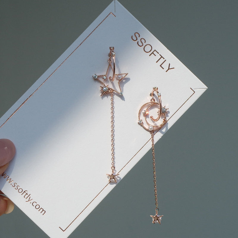 On A Starry Night Earrings [Two-two]