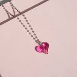 Tattoo Bubbly Love Necklace In Pink