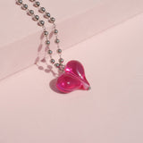 Tattoo Bubbly Love Necklace In Pink