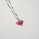 Tattoo Bubbly Love Necklace In Pink