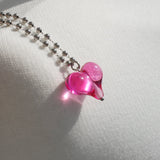 Tattoo Bubbly Love Necklace In Pink