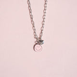 Tattoo Pink Smiley&Heart Necklace