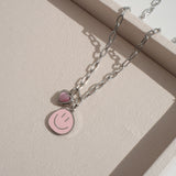 Tattoo Pink Smiley&Heart Necklace