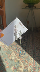 A Flower Letter Earrings [The Blooming]