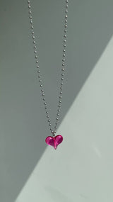 Tattoo Bubbly Love Necklace In Pink