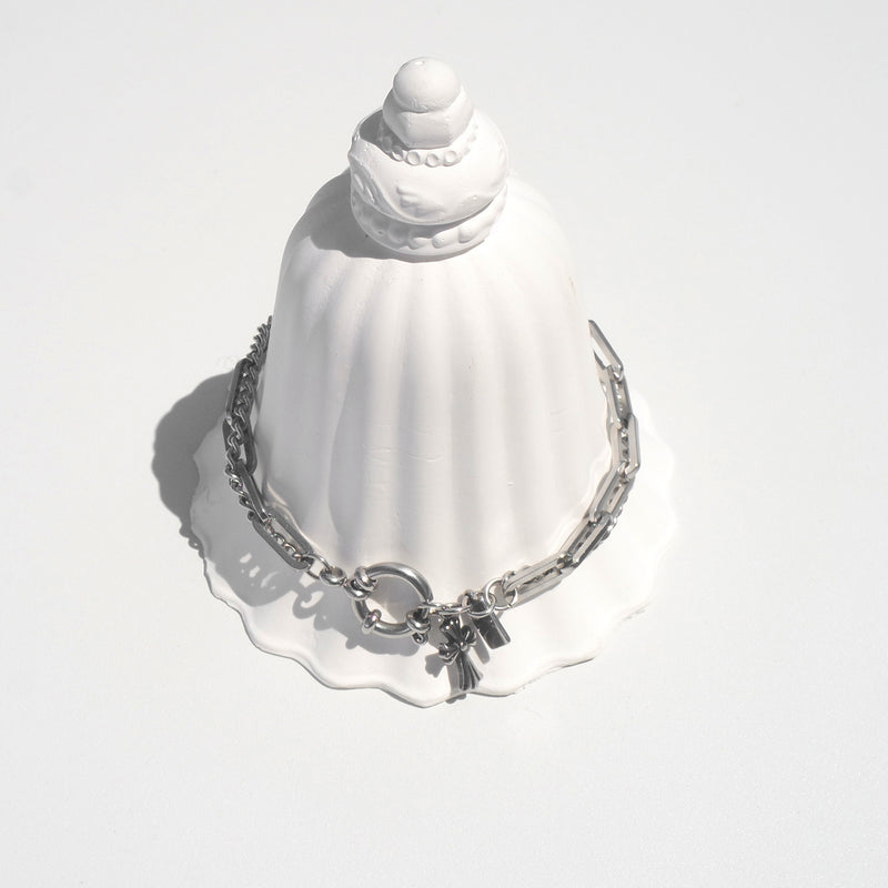 Tattoo Harmony Link Cross Shape Bracelet [Waterproof]