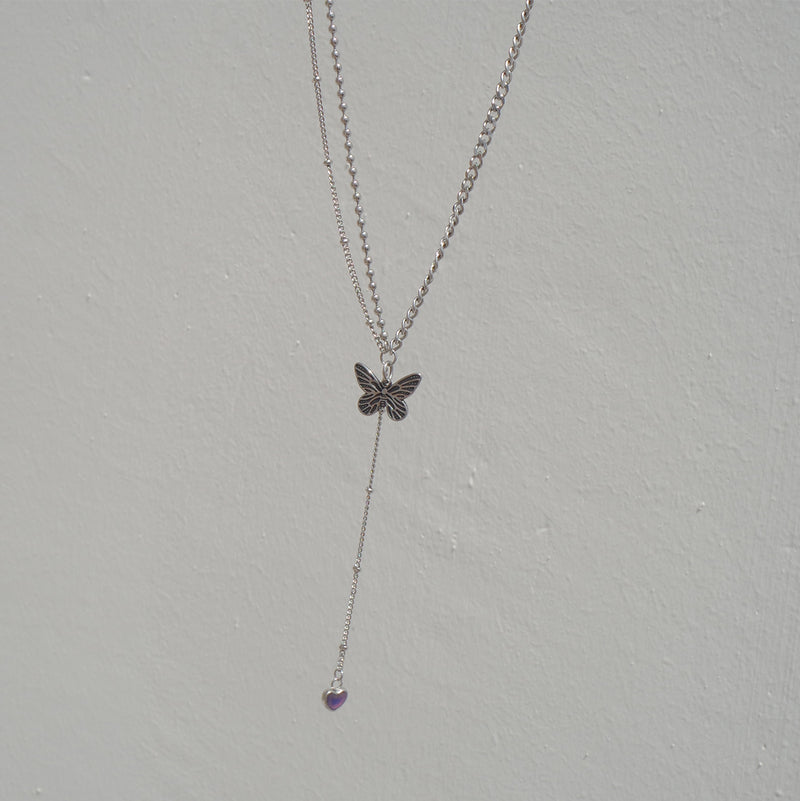 Tattoo Radiant Butterfly Necklace [Waterproof]
