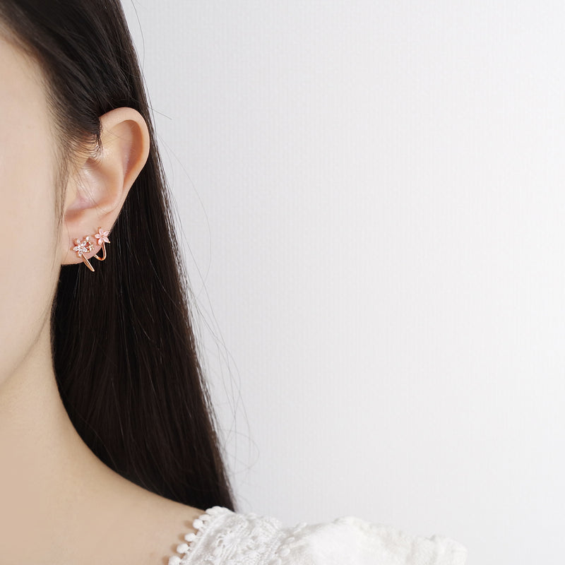 The promise under the cherry blossom earrings/ear cuff [Two-two] 7th Re-open