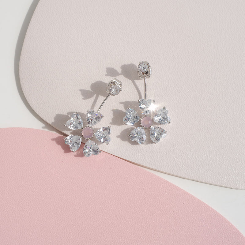 Heart Flower J Earrings [Two-two]