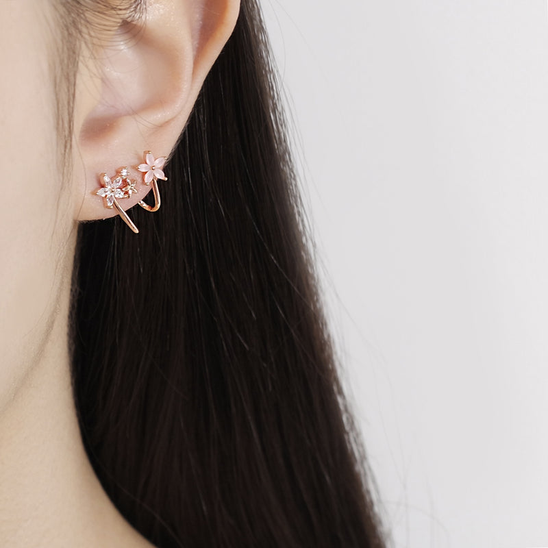 The promise under the cherry blossom earrings/ear cuff [Two-two] 7th Re-open
