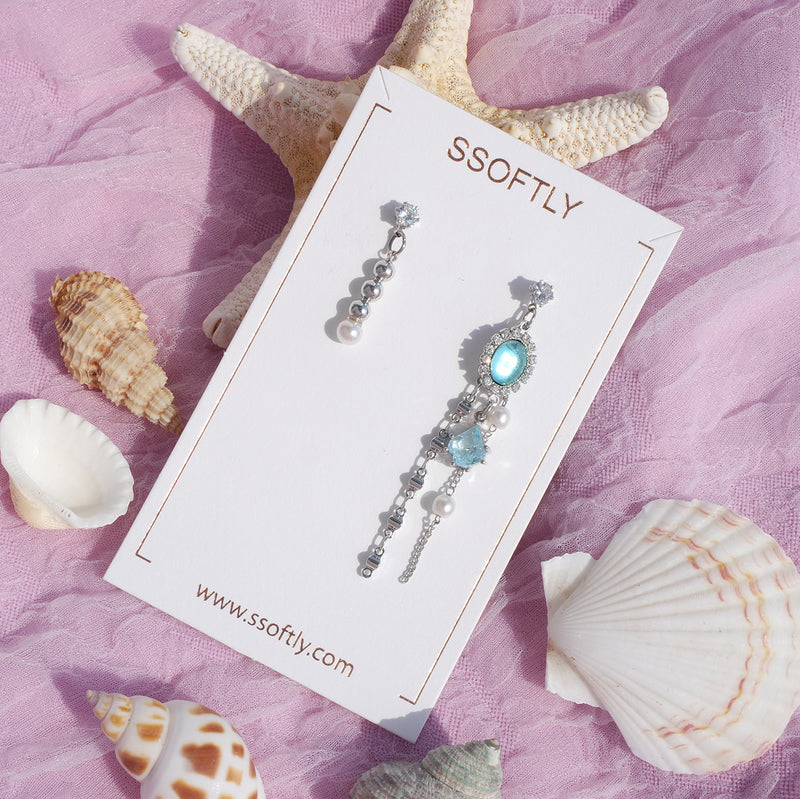 Blue Sea Earrings [The Mermaid]