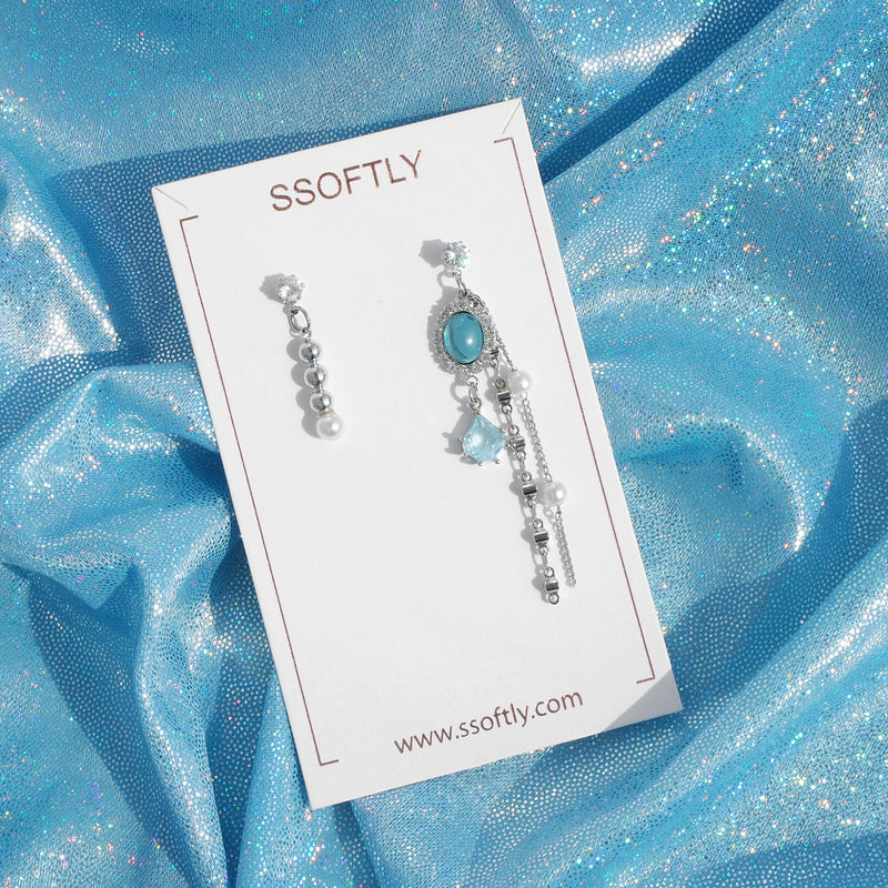 Blue Sea Earrings [The Mermaid]