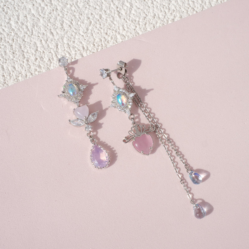 Pink Ocean Earrings [The Mermaid]