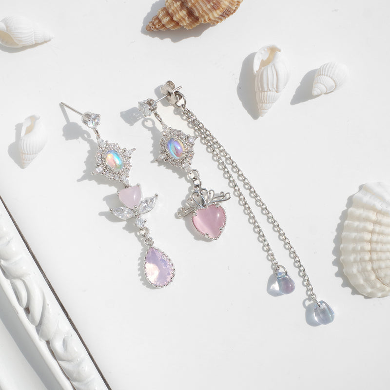 Pink Ocean Earrings [The Mermaid]