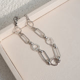 Tattoo Heart To Heart Chain Link Bracelet