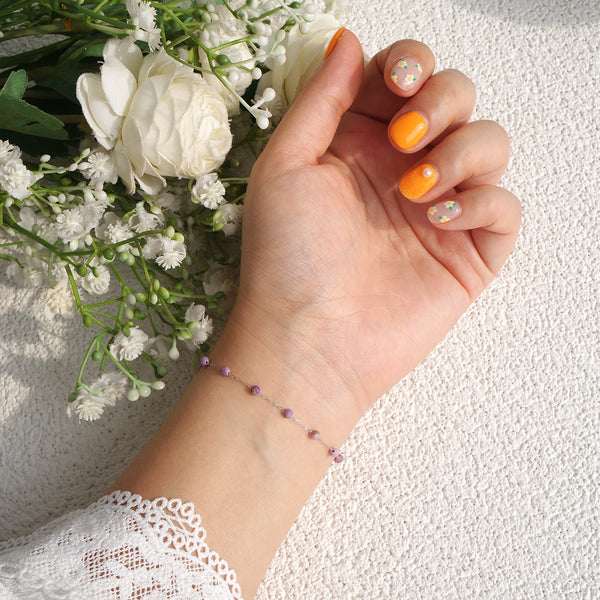 Tattoo Lepidolite Chain Bracelet