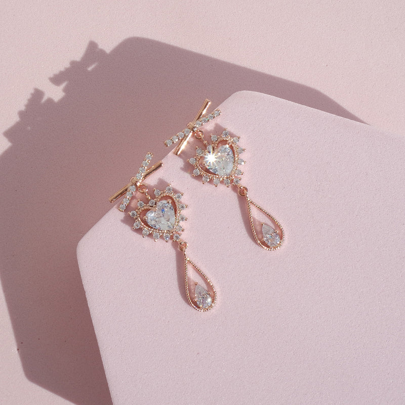 Sparkle And Shine Love Earrings [Two-two]