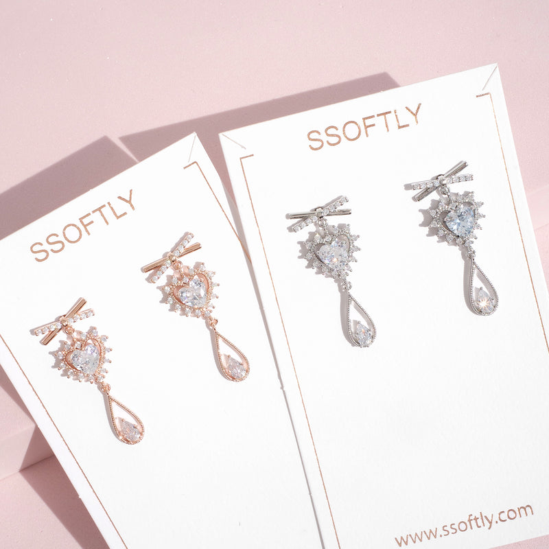 Sparkle And Shine Love Earrings [Two-two]