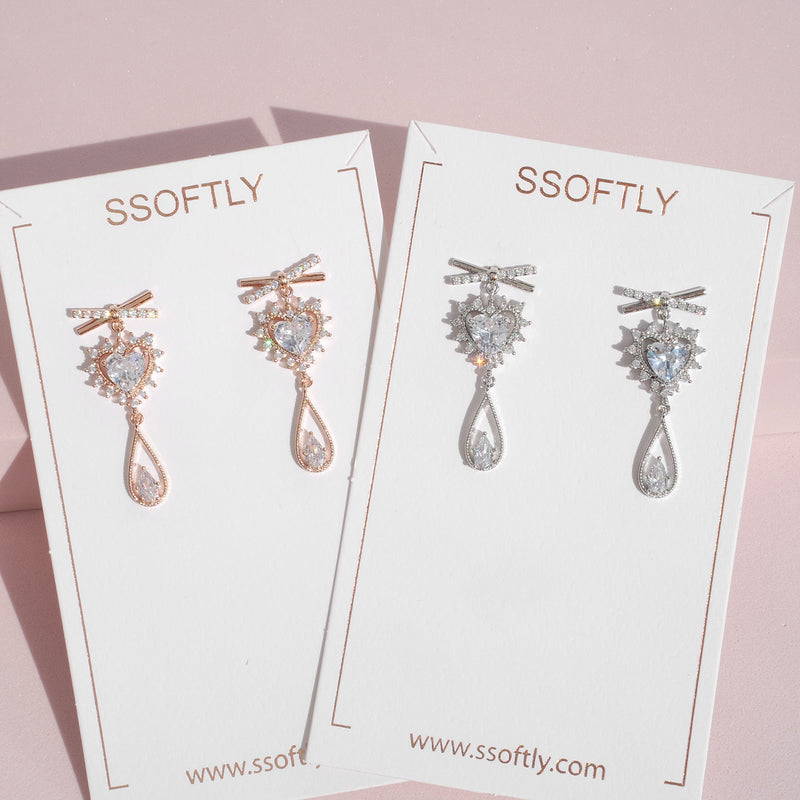 Sparkle And Shine Love Earrings [Two-two]