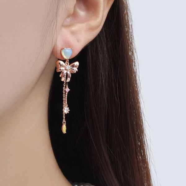 LOVE me Ribbon Earrings [Two-two]