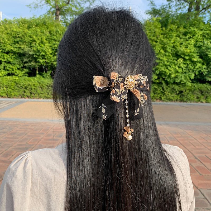 You And The Dried Rose Chiffon Hair-Pin
