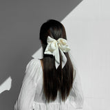 Goddess Ribbon Bow Hair-Pin In White