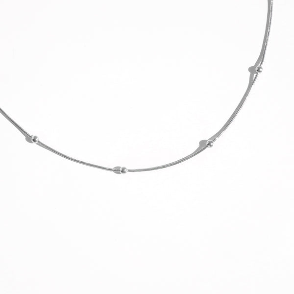 Silver Ball Chain Necklace