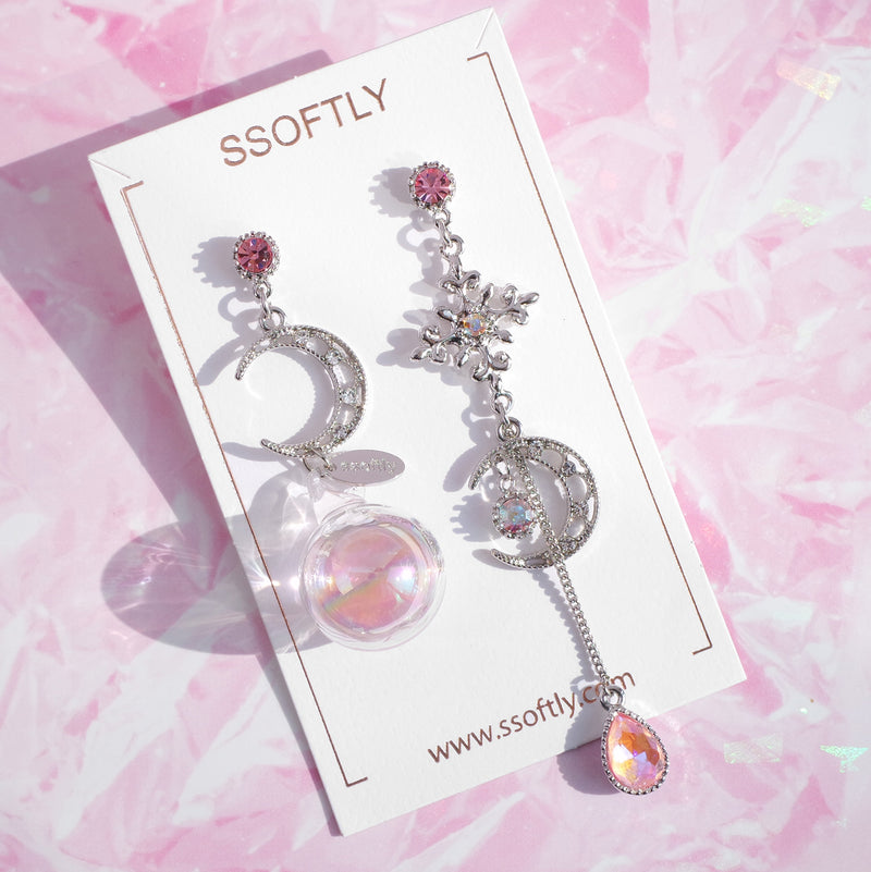 Pousse Cafe Earrings In Blossom pink [Cocktail Collection]