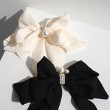 Goddess Ribbon Bow Hair-Pin In White