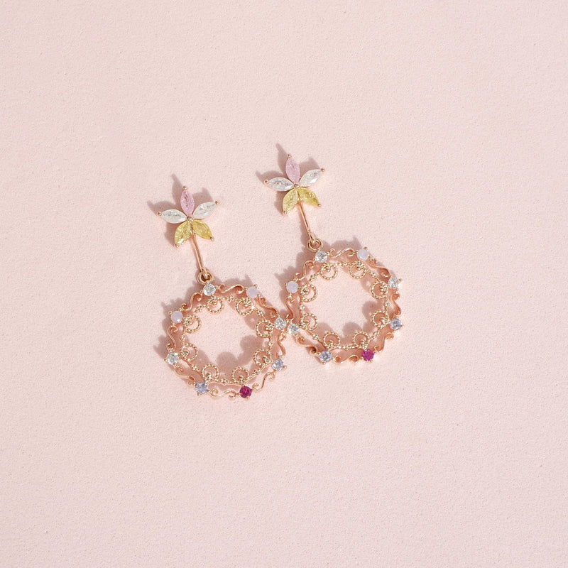 The hill of Flowers Earrings [Two-two]